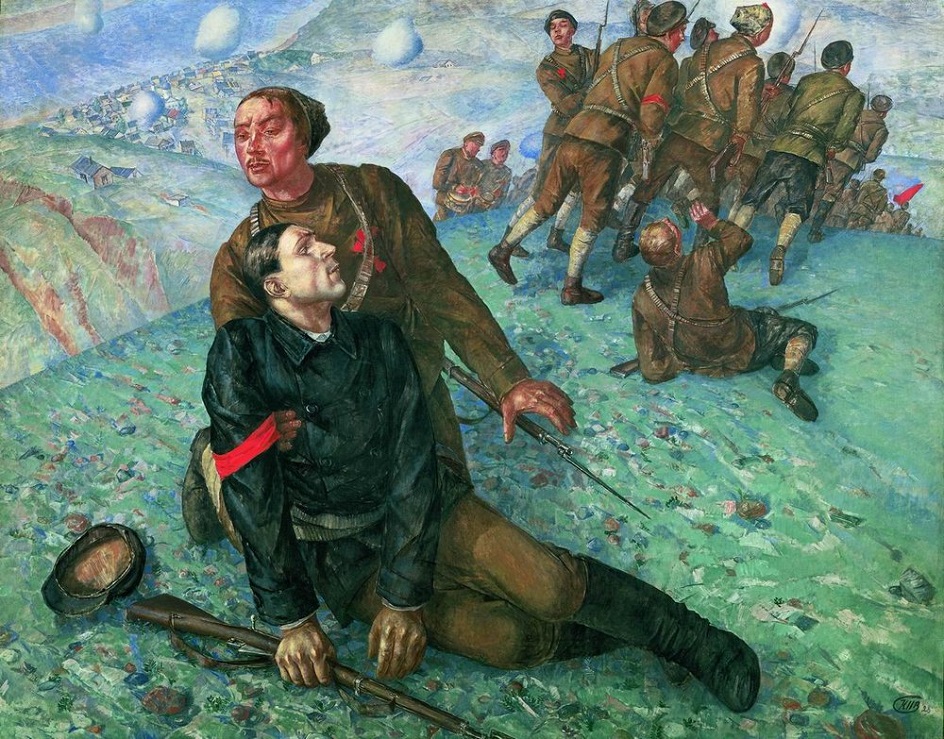 Известные русские художники. Кузьма Петров-Водкин. «Смерть комиссара», 1928