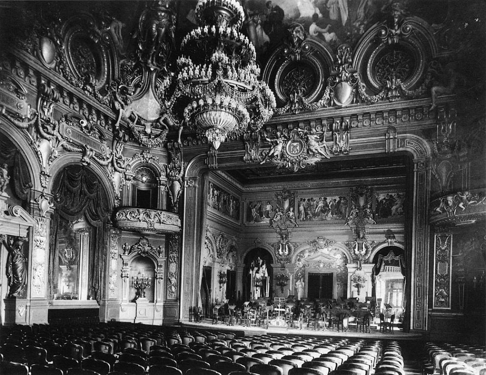 Шарль Гарнье. Интерьер концертного зала Оперы Монте-Карло, 1878-1879