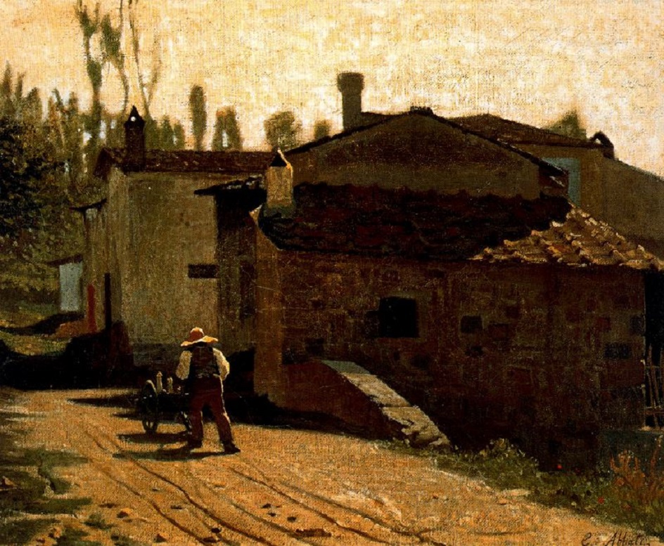 Веризм. Джузеппе Аббати. Картина «Молочник из Пьяджентины», 1863