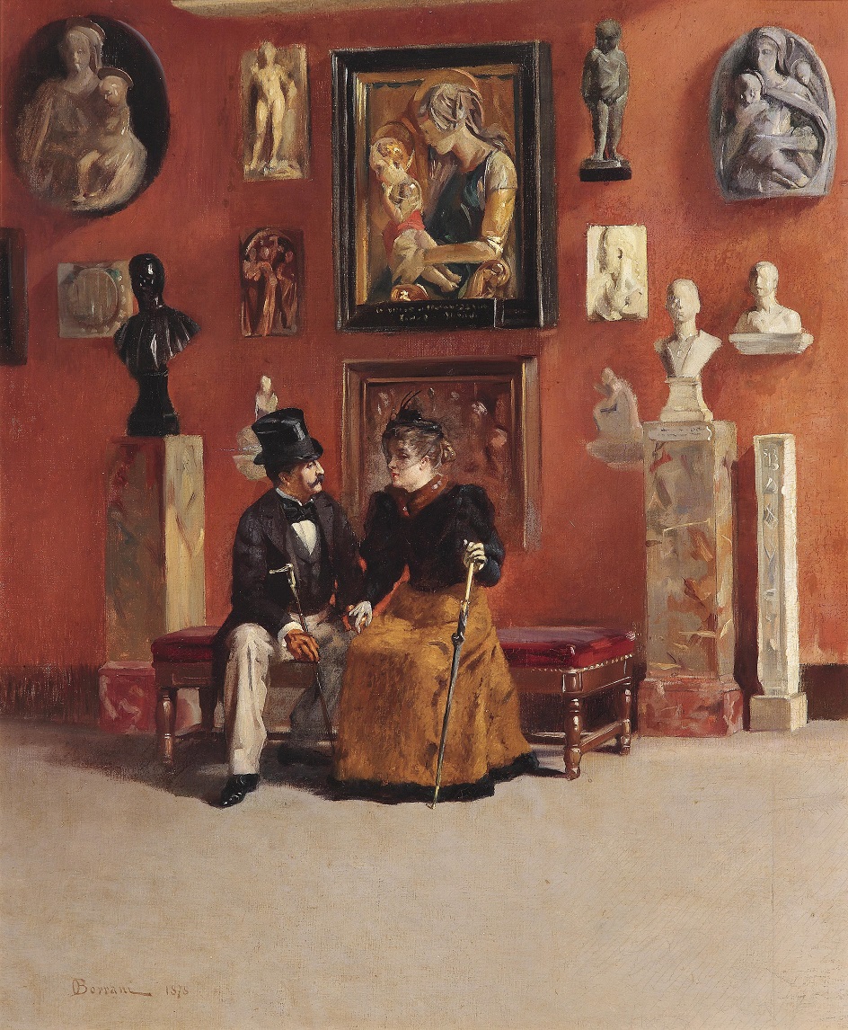 Веризм. Одоардо Боррани. Картина «Свидание в галерее Уффици», 1870