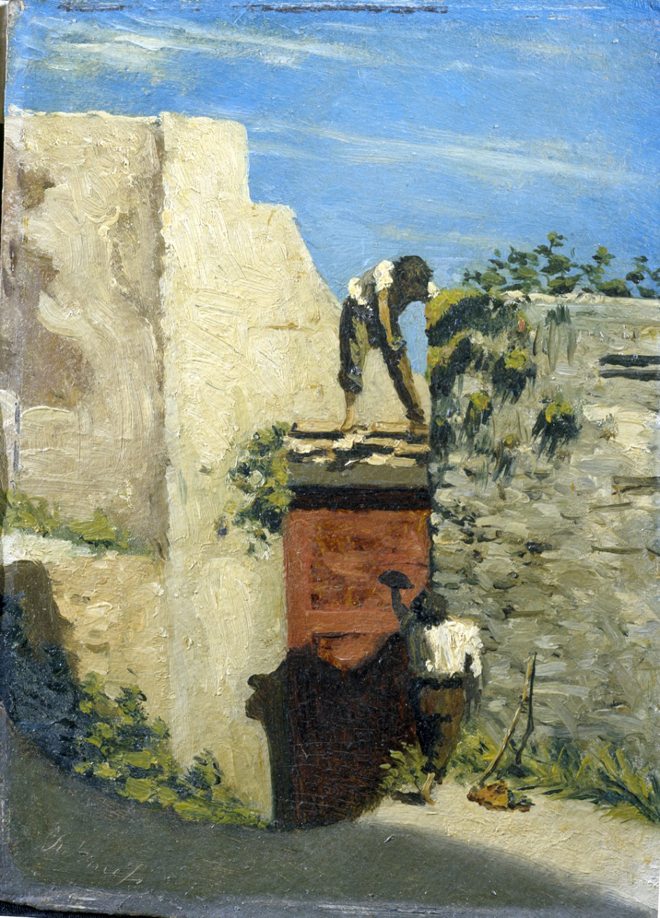Веризм. Рафаэлло Сернези. Картина «Похитители инжира», 1860