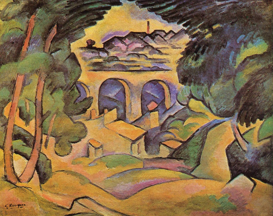 Жорж Брак. Картина «Виадук в Эстаке», 1908